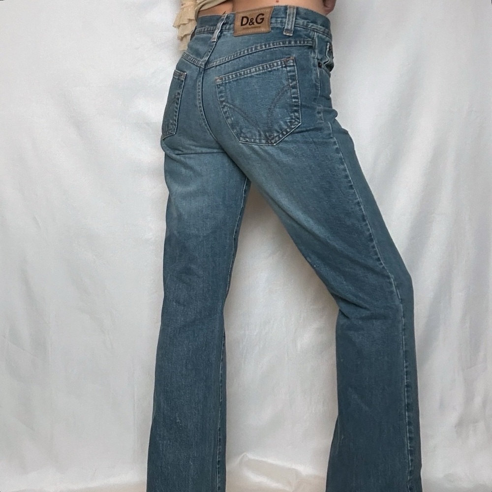 Y2K D&G Dolce & Gabbana Low-Rise Bootcut Med. Wash Jeans